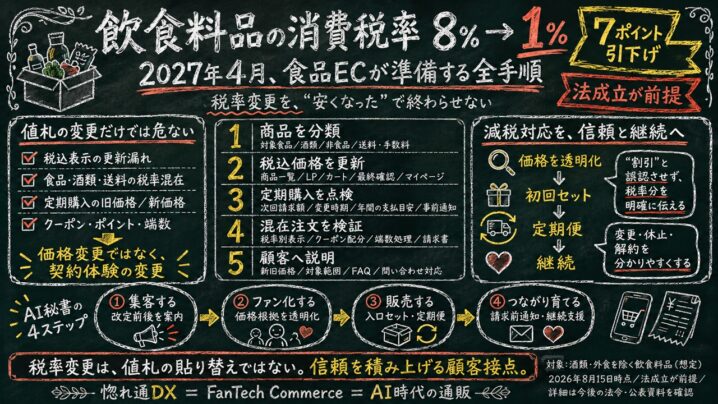 飲食料品ECが2027年4月までに整える価格表示・定期購入・告知の設計手順