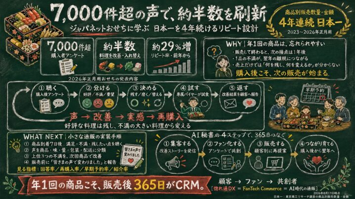 日本一のおせちが半分入れ替わった理由を、公式データから読み解く