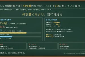 メルマガ開封率とは｜40％超の会社が、リストを6つに割っていた理由