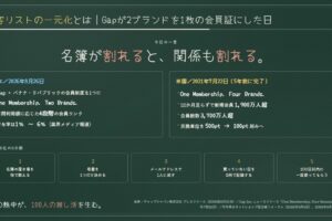 顧客リストの一元化とは｜Gapが2ブランドを1枚の会員証にした日
